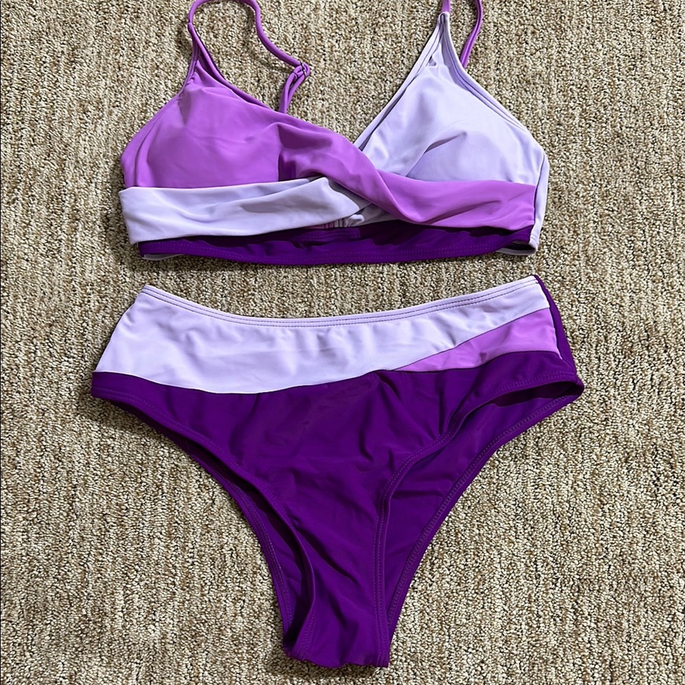 SHEIN Purple and Lavender Bikini Set